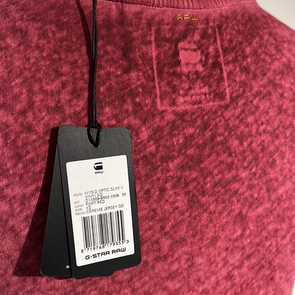 G-Star Raw XS Port Red over dyed T - Picture 3 of 4